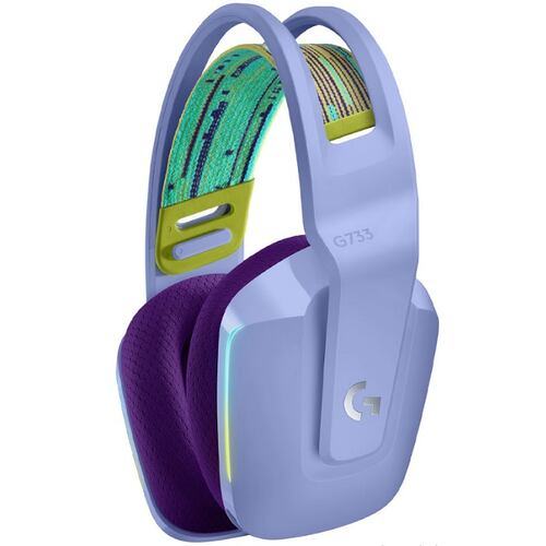Diadema Logitech G733 LIGHTSPEED RGB Gaming Headset USB Wireless Inalambricos Lila 981-000889