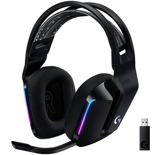 Diadema Logitech G733 LIGHTSPEED RGB Gaming Headset USB Wireless Inalambricos Negro 981-000863