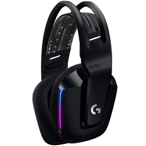 Diadema Logitech G733 LIGHTSPEED RGB Gaming Headset USB Wireless Inalambricos Negro 981-000863
