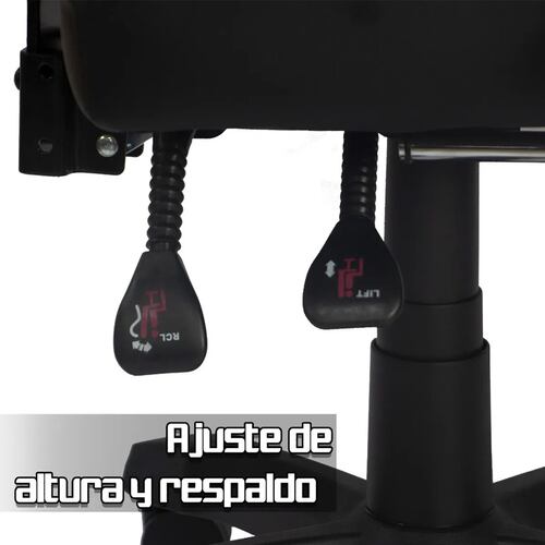 Silla Gamer Ergonomica Reposa Pies Cojin Desmontable Reclinable Roja