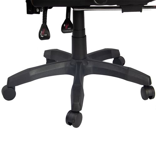 Silla Gamer Ergonomica Reposa Pies Cojin Desmontable Reclinable Roja