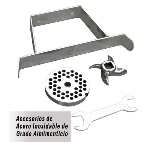 Molino De Carne Motor 1HP  Acero Inoxidable 120 Kg Uso Rudo Profesional