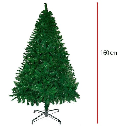 Arbol De Navidad Pino Artificial 1.60 m Follaje Verde Frondoso Pachon Economico Apariencia Natural