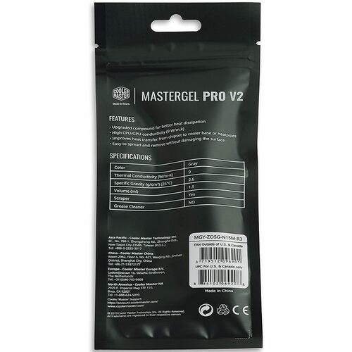 Pasta Termica Cooler Master MasterGel PRO V2 Conductividad 9W/m-k MGY-ZOSG-N15M-R3