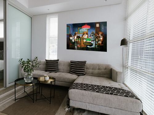 Cuadro Decorativo Canvas Perros jugando Poker de  Cassius Marcellus Coolidge.