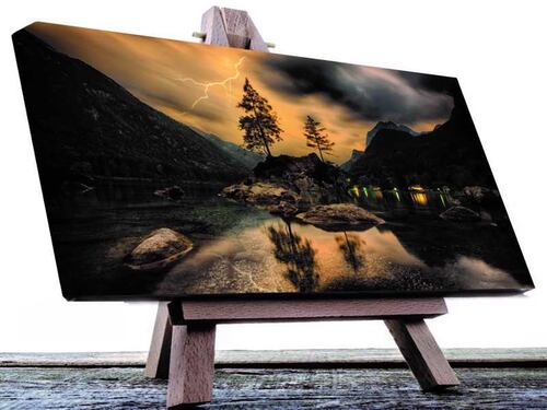 Cuadro Decorativo Canvas de tormenta en las Montañas.