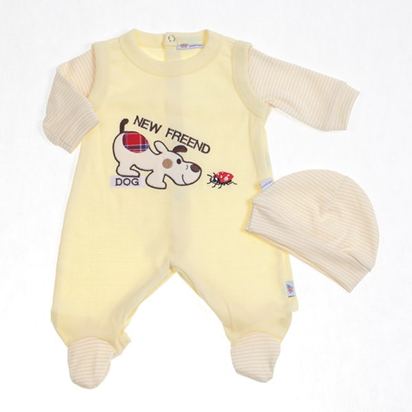 Mameluco para Bebe color Amarillo 0 a 2 anos