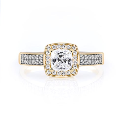 ANILLO DE COMPROMISO MABEL ORO 10K ABBA JOYAS.