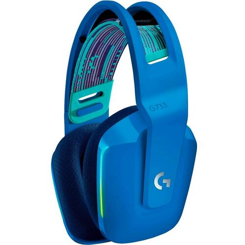 Diadema Logitech G733 LIGHTSPEED RGB Gaming Headset USB Wireless Inalambricos Azul 981-000942
