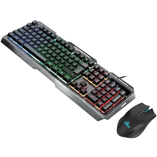 Kit Teclado Y Mouse YeYian PHOENIX 3000 Retroiluminado LED USB Gaming YKP-20706