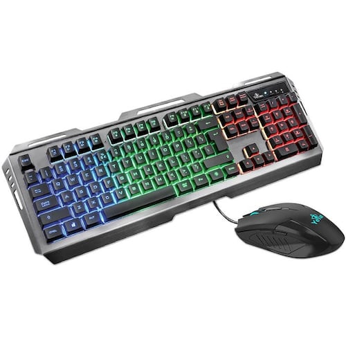 Kit Teclado Y Mouse YeYian PHOENIX 3000 Retroiluminado LED USB Gaming YKP-20706