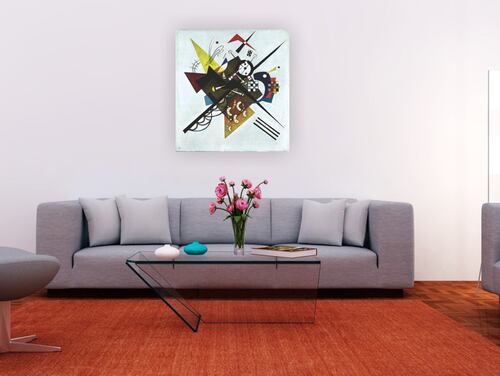 Cuadro Decorativo Canvas de Kandinsky En Blanco II. 120 X 120 cm