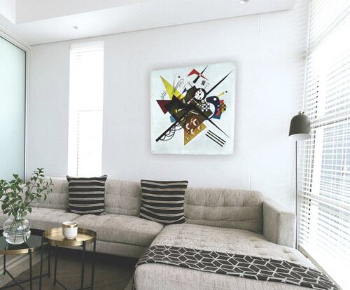 Cuadro Decorativo Canvas de Kandinsky En Blanco II. 120 X 120 cm