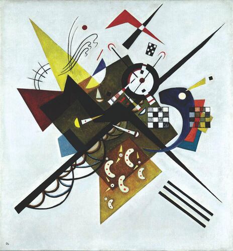 Cuadro Decorativo Canvas de Kandinsky En Blanco II. 120 X 120 cm