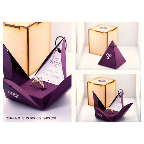 ANILLO DE COMPROMISO  ORO AMARILLO 10K  SOLITARIO CURVO ABBA JOYAS .