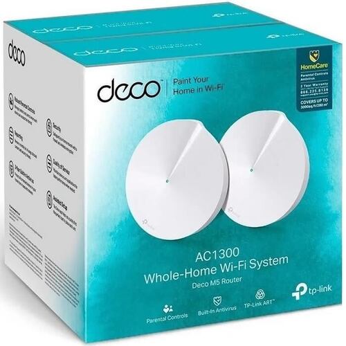 Kit Router Deco M5 Tp-Link Dual Band AC1300 Mesh 2 Pack.