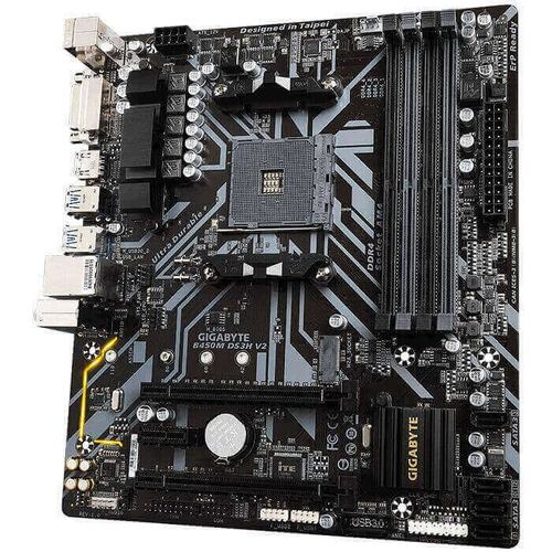 Tarjeta Madre GIGABYTE B450M DS3H V2 4xDDR4 2xPCI-E USB3 Socket AM4.
