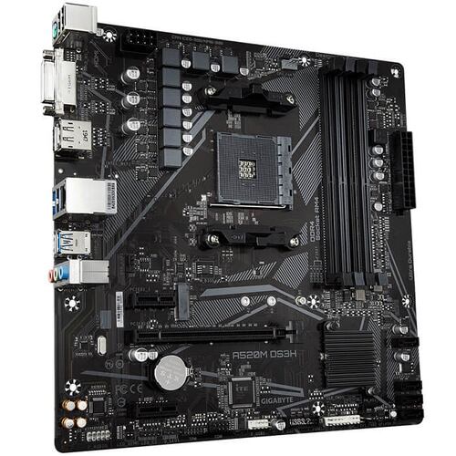 Tarjeta Madre GIGABYTE A520M DS3H 4xDDR4 PCI-E USB3 Socket AM4.