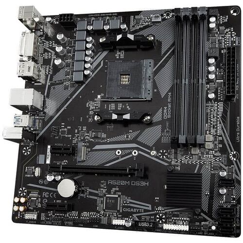 Tarjeta Madre GIGABYTE A520M DS3H 4xDDR4 PCI-E USB3 Socket AM4.