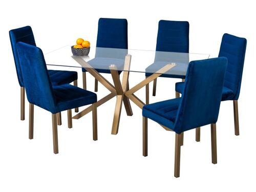 COMEDOR 6 SILLAS NAPOLES TUBULAR MOBILKRAFT.