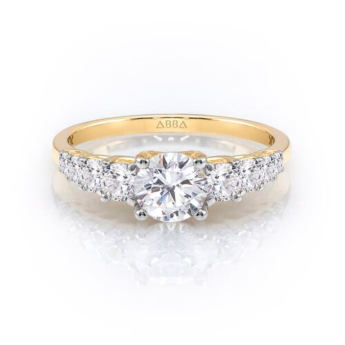 ANILLO DE COMPROMISO LUZÍA ORO 14K ABBA JOYAS.
