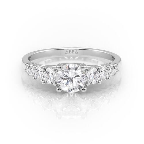 ANILLO DE COMPROMISO LUZÍA ORO 14K ABBA JOYAS.