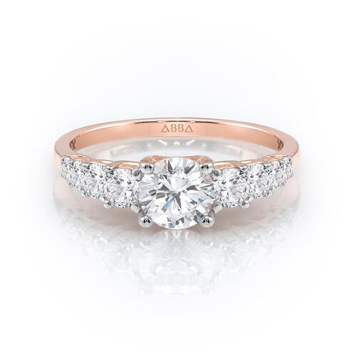 ANILLO DE COMPROMISO LUZÍA ORO 14K ABBA JOYAS.