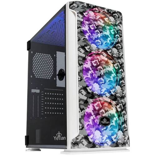 Gabinete YeYian HOLLOW 2500 3 Ventiladores LED RGB Vidrio Templado YGH-49704