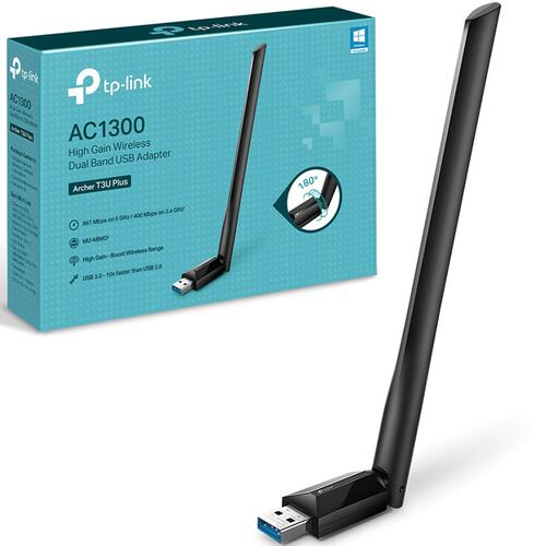 Adaptador Inalambrico USB Tp-Link ARCHER T3U Plus Banda Dual AC1300