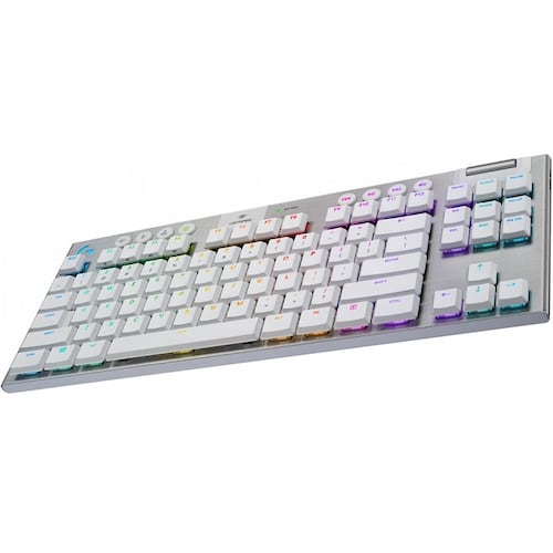 Teclado Logitech G915 TKL LIGHTSPEED Mecanico RGB Inalambrico Gaming USB Y Bluetooth Blanco 920-009660.
