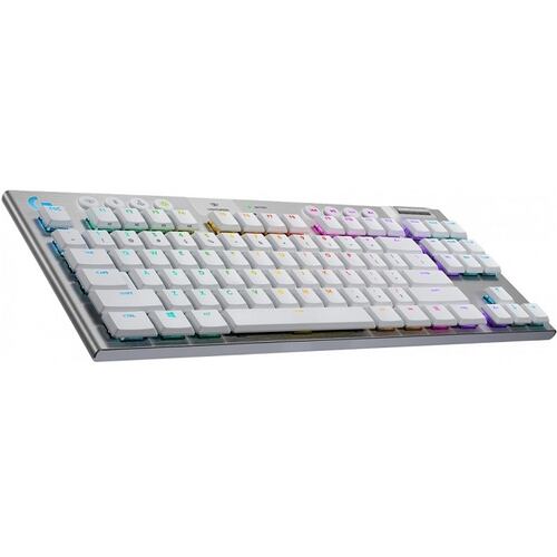 Teclado Logitech G915 TKL LIGHTSPEED Mecanico RGB Inalambrico Gaming USB Y Bluetooth Blanco 920-009660.