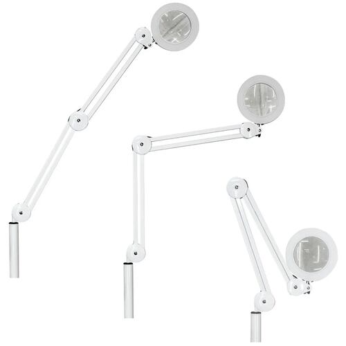 Lampara Facial Lupa 5x Pedestal Acero Acné Spa Estetica