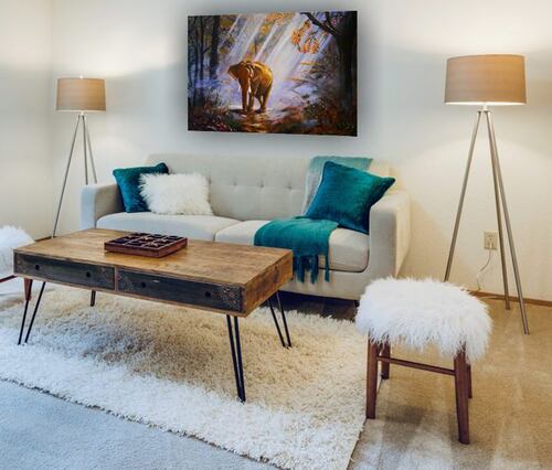 Cuadro Decorativo Canvas Elefante.