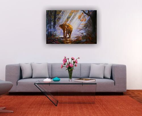Cuadro Decorativo Canvas Elefante.