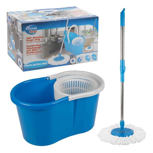 Trapeador mágico 360 exprimido automático.