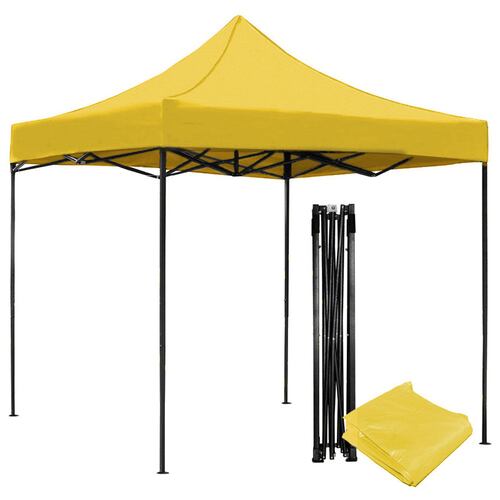 Carpa 3x3 Toldo Plegable Reforzado Amarilla Impermeable Jardin Exterior