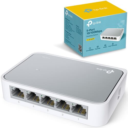 Switch 5 Puertos Tp-Link 10/100 Mbps TL-SF1005D Plug & Play