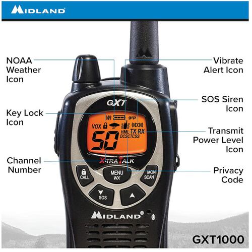 Radios 2 Vias Midland Gxt1000vp4 58 Kms.