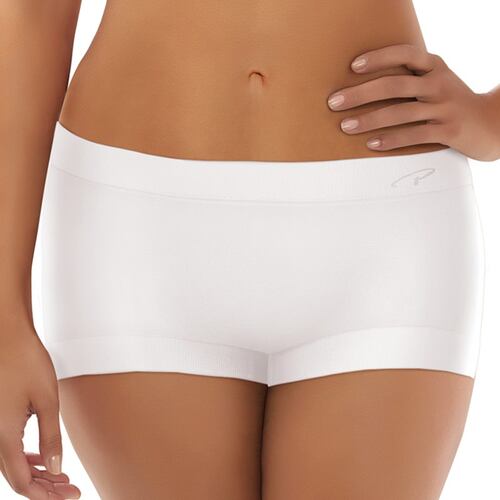 Pantaleta tipo bóxer sin costuras y puente interior 100% algodón. Marca: Playtex..