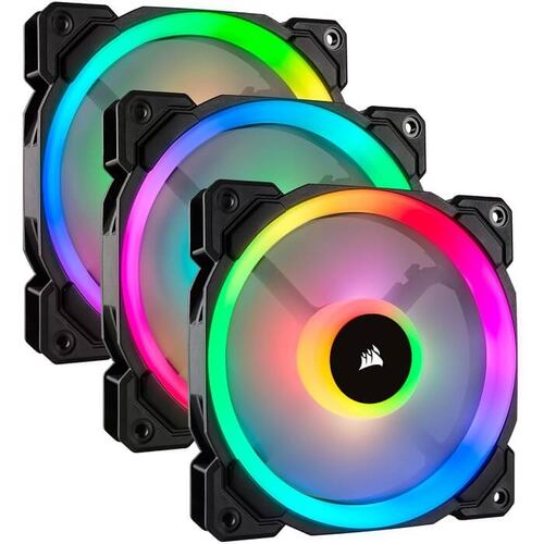 Ventiladores Corsair 3 x 120mm LL120 Led RGB Doble Halo PWM CO-9050072-WW