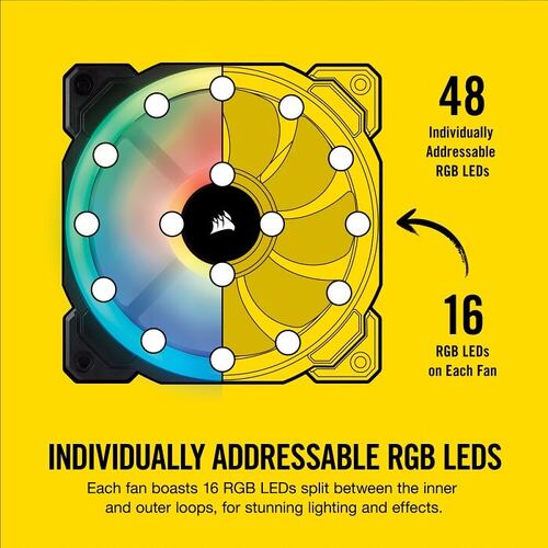 Ventiladores Corsair 3 x 120mm LL120 Led RGB Doble Halo PWM CO-9050072-WW
