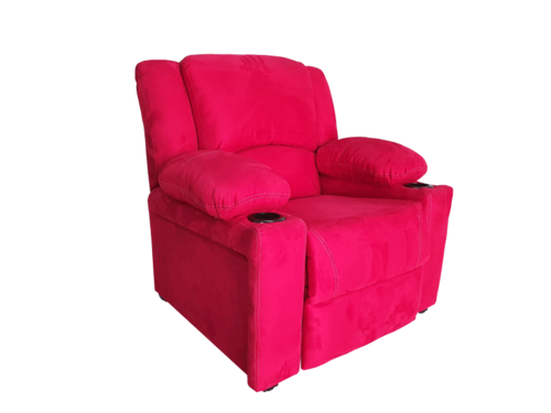 RECLINABLE SHERATON SUEDE ROJO ESPACIO MUEBLES  (ENTREGA UNICAMENTE EN CDMX Y AREA METROPOLITANA)