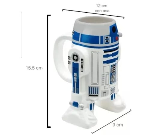 Taza Star Wars  R2-D2 3D Disney Cafe Tarro Md1