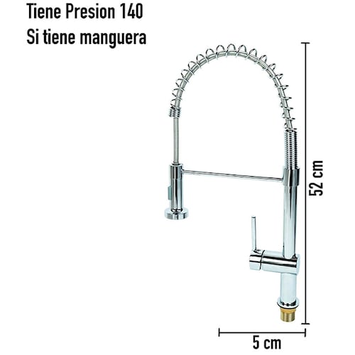 CNX Mezcladora Monomando Flexible para Fregadero con Sostenedor de Cuello Con Kit de Instalacion