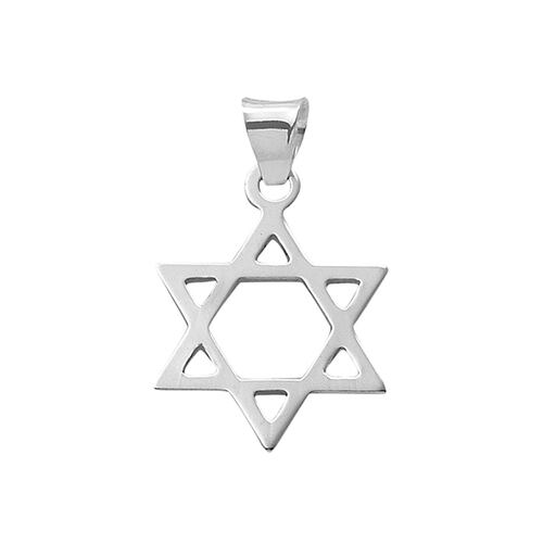 Dije de Estrella de David Lisa en Plata .925 + Obsequio
