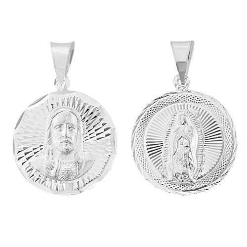 Medalla de Escapulario Redondo en Plata .925 