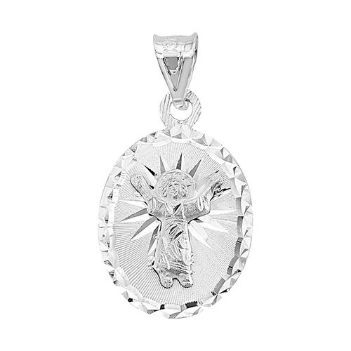 Medalla de Niño Divino con Brillo en Plata .925 + Obsequio