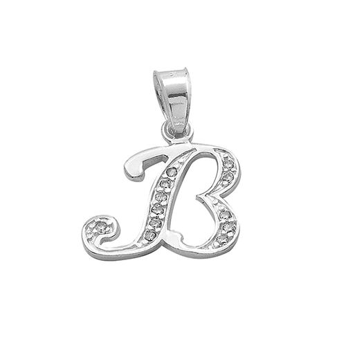 Dije Inicial Letra B en Plata .925 + Obsequio