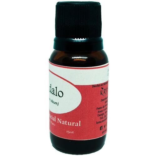 Sandalo Aceite Esencial Natural 1 Frasco Aromaterapia 15ml Difusor KRISAMEX