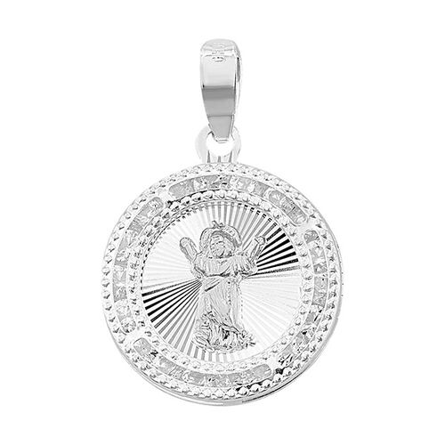 Medalla Niño Divino con Circonias en Plata .925 + Obsequio